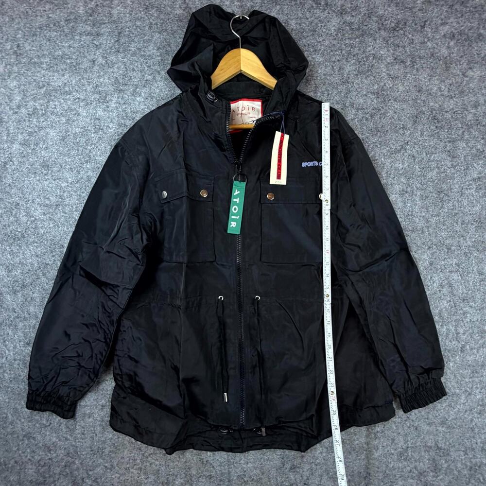 Atoir Sports Club The Athlete Jacket Womens 6 Black‎ Drawstring Waist Hooded - Picture 5 of 7
